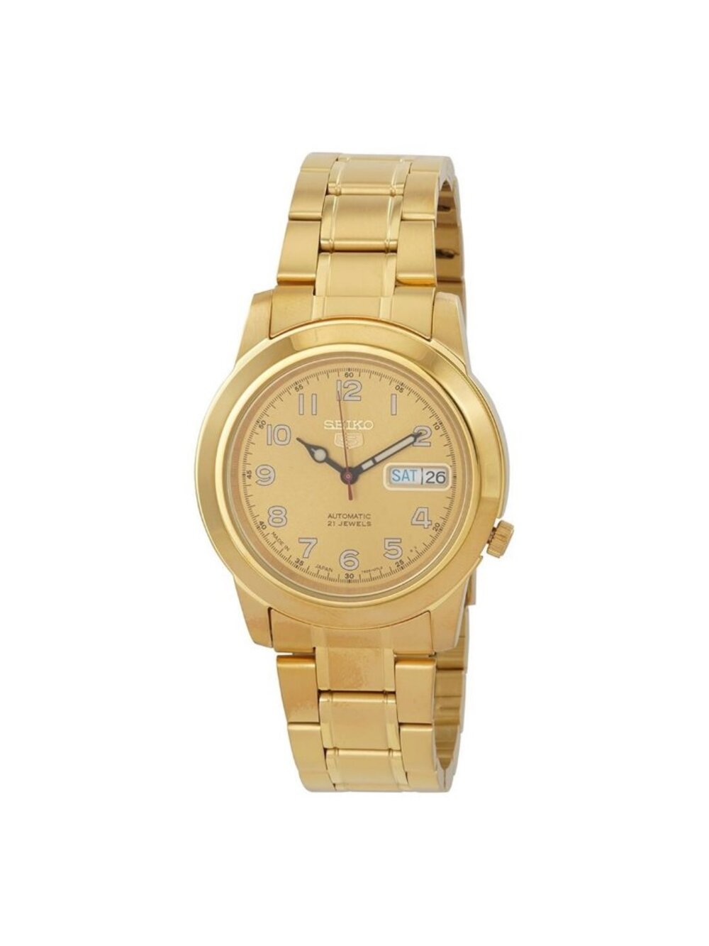 NWT Seiko 5 Automatic Gold Dial Yellow Gold-tone Men's Watch